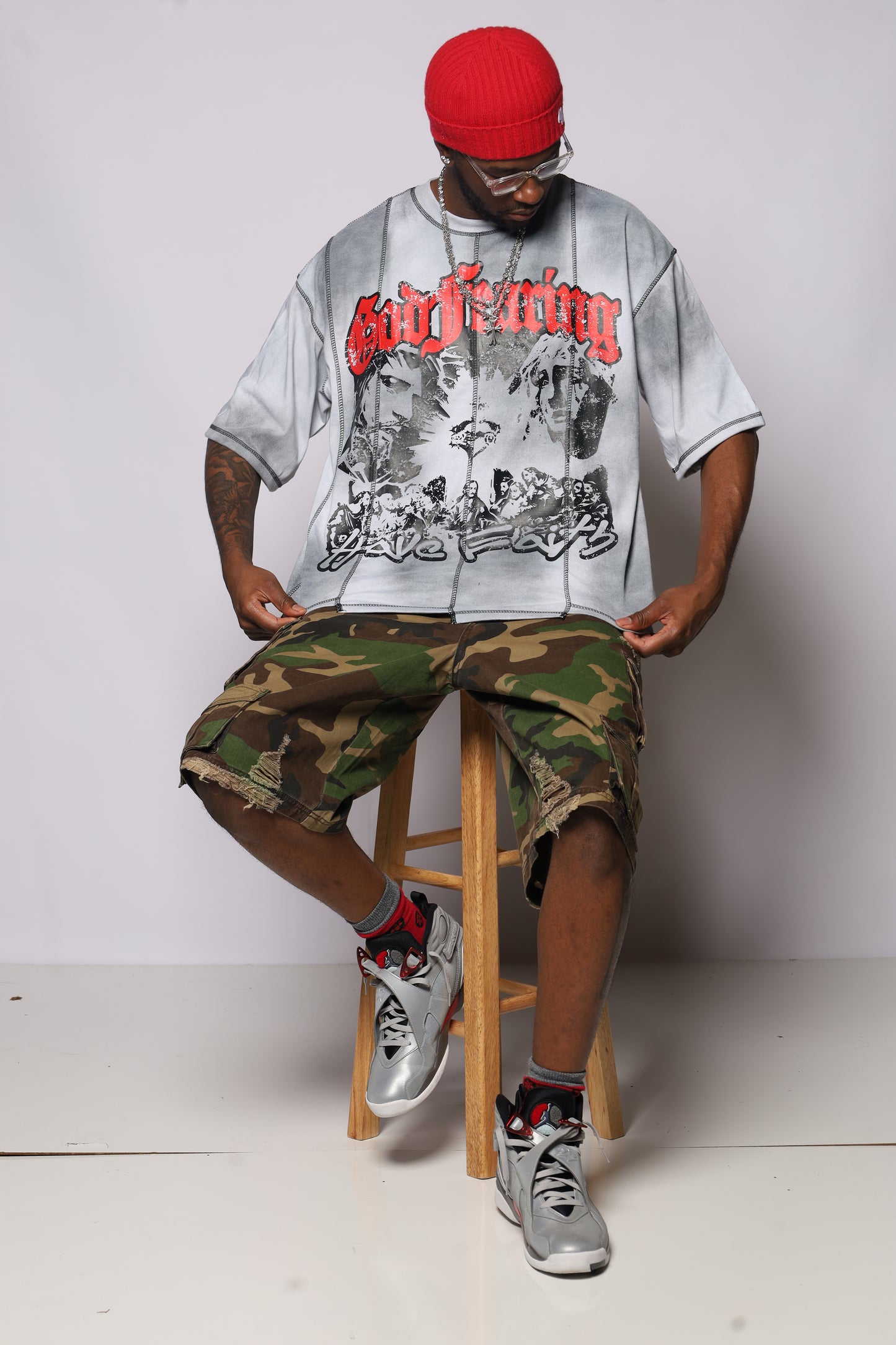 " 003 CRZY STITCH TEE "